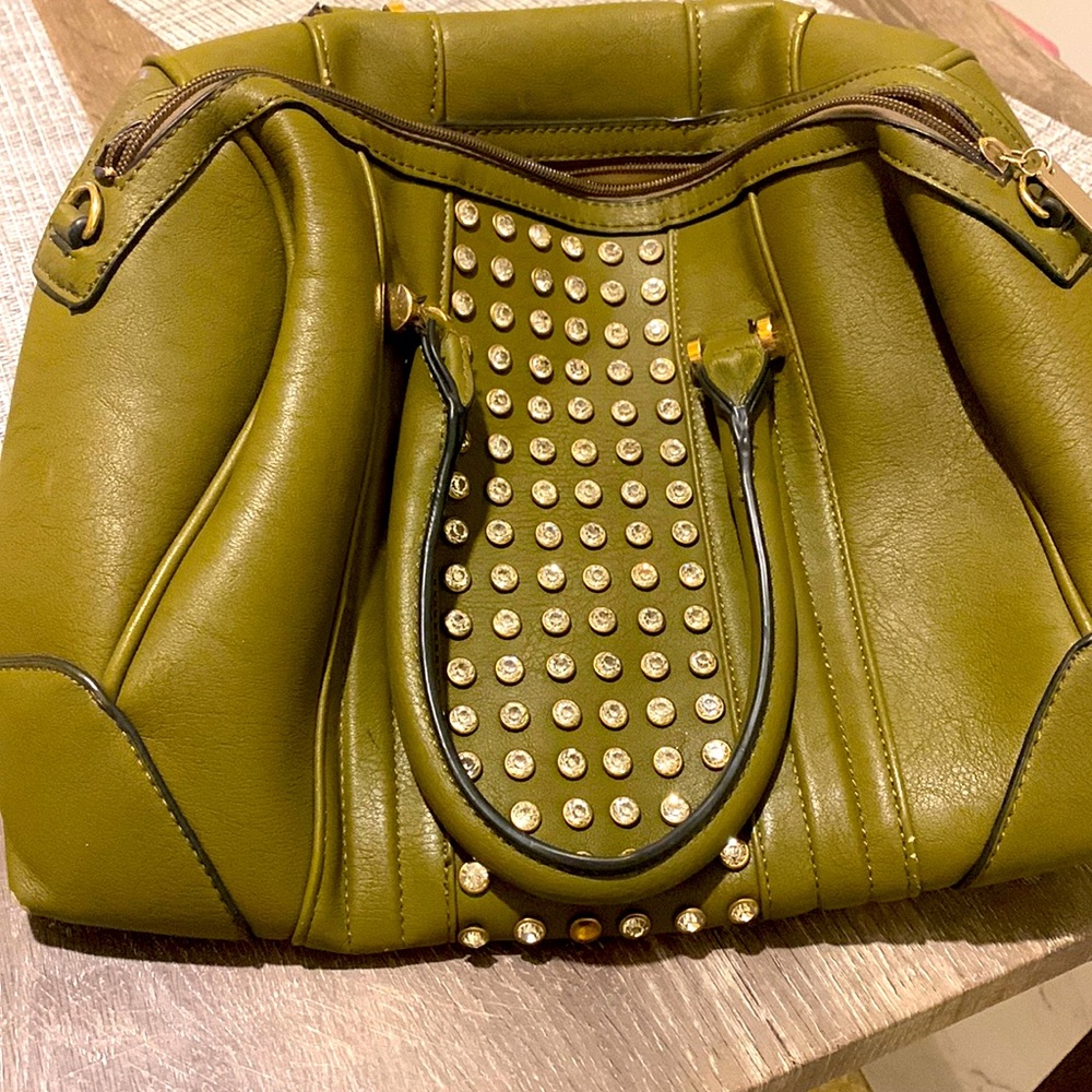 Olive Green Bling purse
